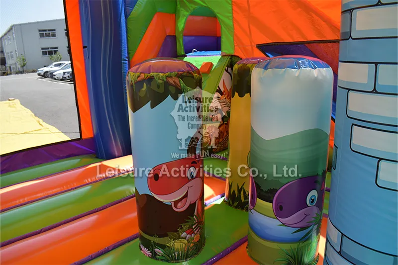 Standard Inflatable Multiplay Bouncy Castles Dragon With Slide